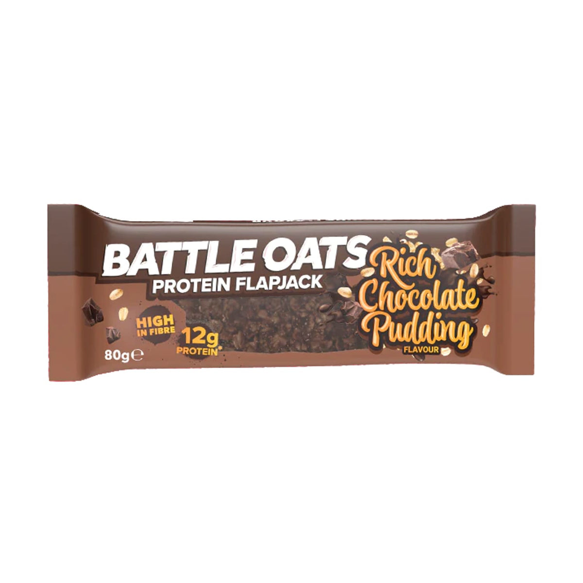 Battle Oats: Flapjacks 12 Pack - Rich Chocolate Pudding, product image 2