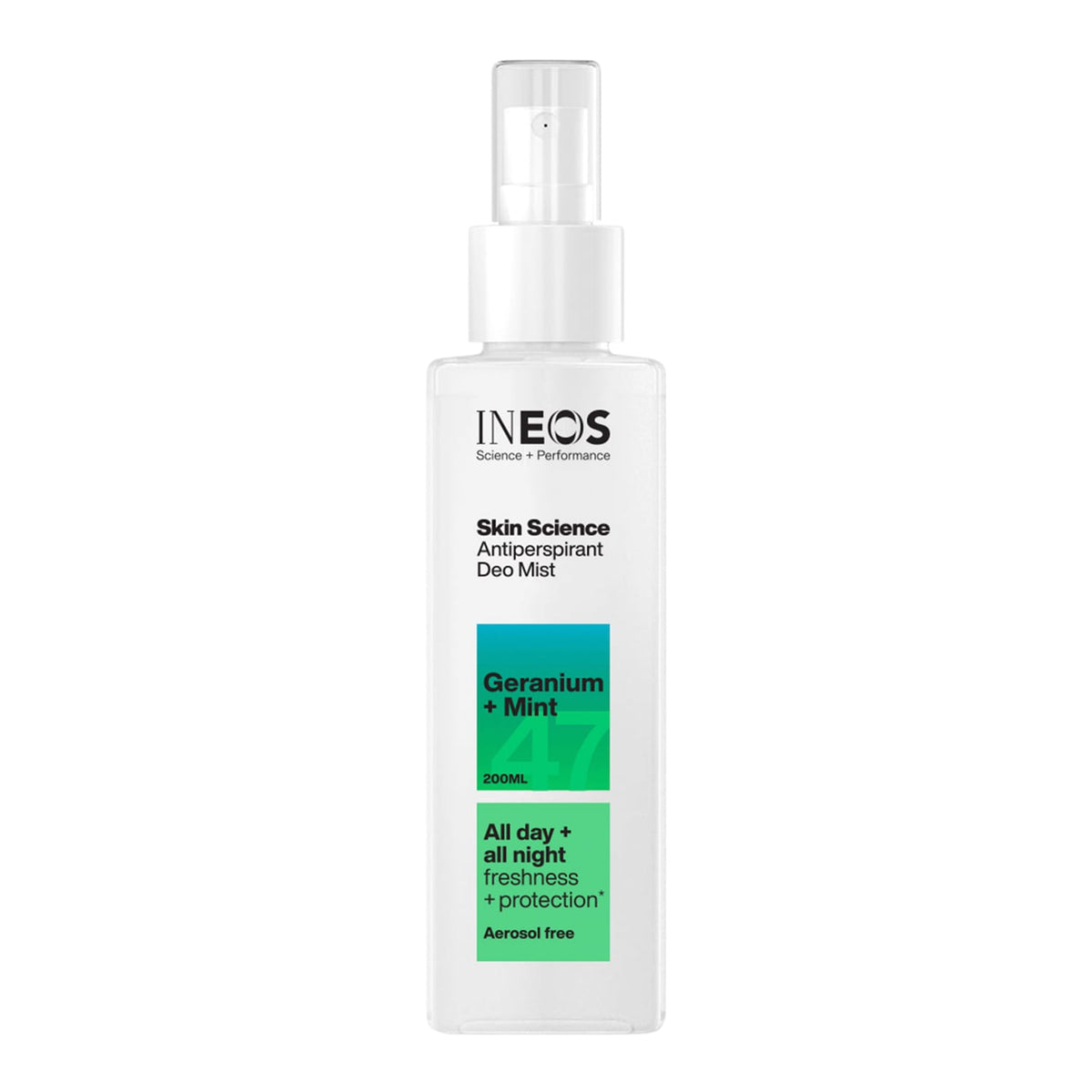 Ineos Skin Science Geranium + Mint Antiperspirant Deo Mist 200ml