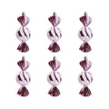 Festive Feeling Round Sweet Hanging Decoration 6 Pack - Pink/White