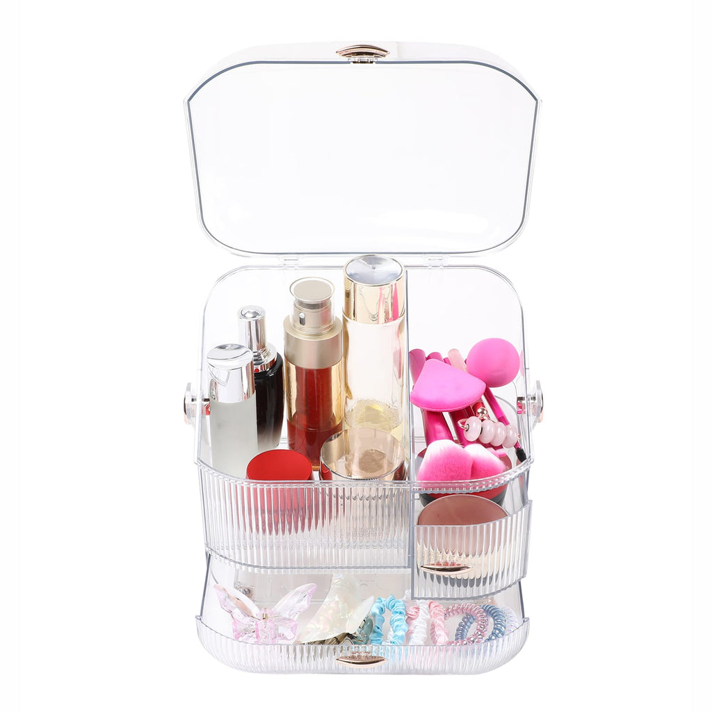 Make Up Organiser Cosmetic Ribbed Storage Box, product image 3