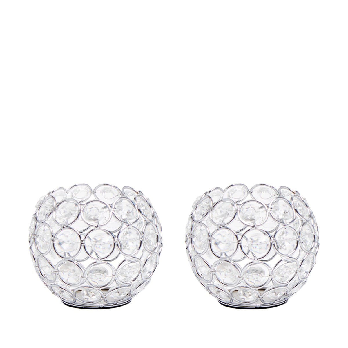 Home Collections Crystal Effect Small 2 Tealight Holders